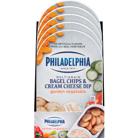 Multigrain Bagel Chips & Garden Vegetable Cream Cheese Dip, 2.5 oz, 5 Count