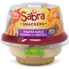 Roasted Garlic Hummus w/ Pretzel, 4.56 oz, 6 Count