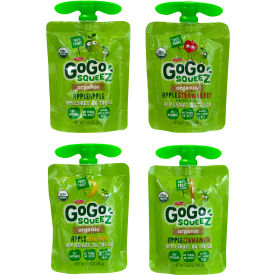 GoGo Squeez Organic Applesauce On-The-Go Variety, 3.2 oz, 20 Count