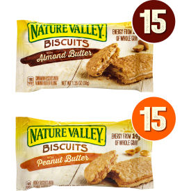 Biscuits Almond Butter & Peanut Butter Variety Pack, 1.35 oz, 30 Count