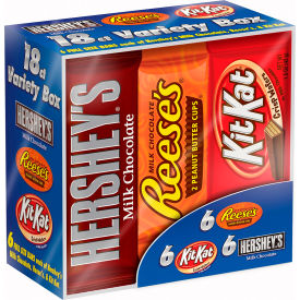 Chocolate Candy Bar Variety Pack (Hershey's, Reese's, Kit Kat) 18 Count