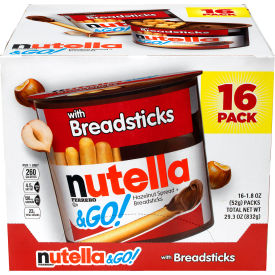 NUTELLA & Go Chocolate Hazelnut Dip with Breadsticks, 1.8 oz, 16 Count