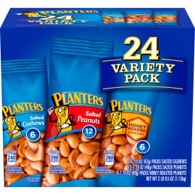 Peanuts & Cashews Nuts Variety Pack 1.7 oz, 24 Count