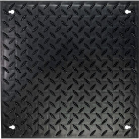 FOUNDATION Diamond-Plate Tiles 18"L x 18"W, Case of 4