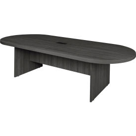 120" Racetrack Conference Table with Power Data Grommet, Ash Grey