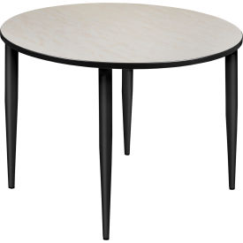 Regency Kahlo 48" Round Multipurpose Breakroom Table, Maple/ Black