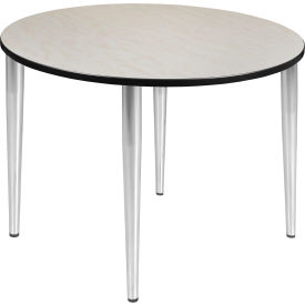 Regency Kahlo 48" Round Multipurpose Breakroom Table, Maple/Chrome