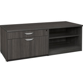 Legacy Lateral/Open Shelf Low Credenza, Ash Grey