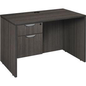 Legacy 42" Single Pedestal Desk, Ash Grey