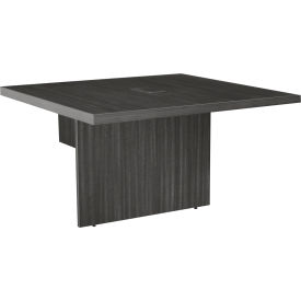 Legacy 48" Modular Conference Table Extension with Power Data Grommet, Ash Grey