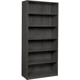 6-Shelf 71" High Bookcase, Ash Grey