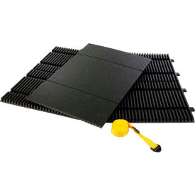 Round Black Kit with 3 Black Panels and One Set of 98" Yellow Reflective Locking Straps