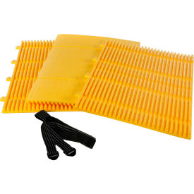 Round Yellow Kit with 3 Yellow Panels & One Set Of 98" Black Reflective Locking Straps