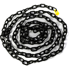 2"W x 17'L Heavy Duty Black Plastic Chain w/Master Link