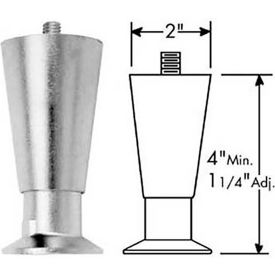Allpoints Leg, Flanged, 3/8-16, 4" Height, Np