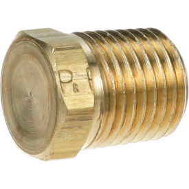 Allpoints Brass Hex Head Plug; 1/4" MPT