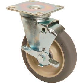 Allpoints Caster, Plate, 5 inch, 3.5 inch Plate, With Brake