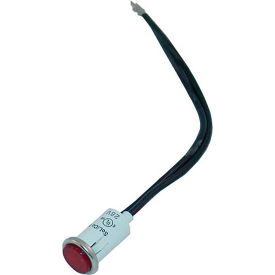 Red Flush Lens Signal Light with Wire Leads - 28V