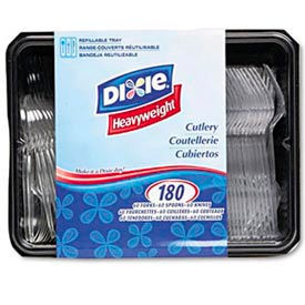 Cutlery Combo, Polystyrene, Clear, 180 per Box