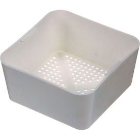 6 1/2" x 6 1/2" Plastic Floor Drain Strainer with 3/16" Holes