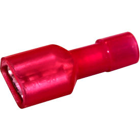 18-22 Gauge Red Vinyl Insulated Female Quick Disconnect with 1/4" Tab - 10/Pack