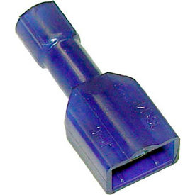 Blue Female Vinyl Insulated Quick Disconnect; 1/4" Tab; Wire Gauge: 16-14 - 10pk