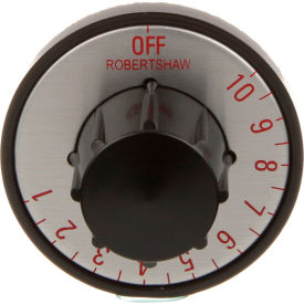 2" Black Warmer / Steamer Thermostat Knob with Silver Insert (Off, 1-10)