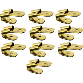 Solderless Terminal Connector; 1/4" "Piggyback" Shape - 10/Pack