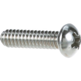 Stainless Steel Round Head 10-24 x 3/4" Phillips Machine Screw - 100/Pack