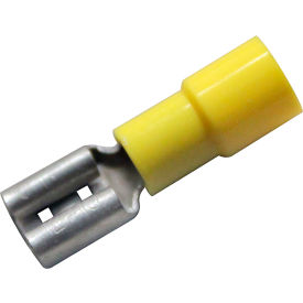 Yellow Female Quick Disconnect; 1/4"; Wire Gauge: 10 - 100/Box