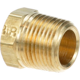 Allpoints Brass Hex Head Plug; 3/8" MPT