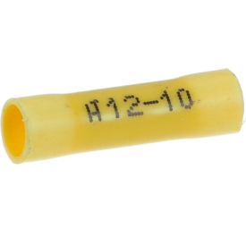 Yellow Tin Plated Copper Butt Connector; Wire Gauge: 10 - 100/Box