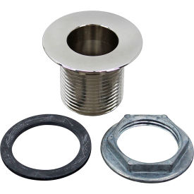 56-1211 Nickel Plated Brass Sink Drain - 1" NPS; 1 1/2" Long; 1 3/8" Sink Opening