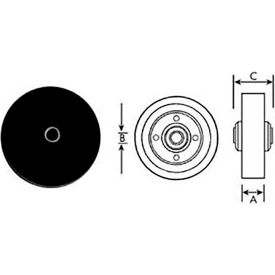 Wheel (4", 5/16"Id, Blk)