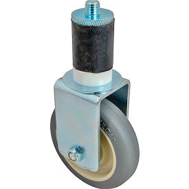 Caster, Stem, 4", Rgd, Gry