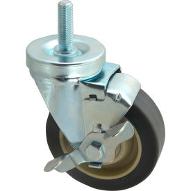 Allpoints Caster, Stem, 4", 1/2-13, W/Brake