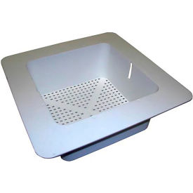 8 1/2" x 8 1/2" Flanged Plastic Floor Drain Strainer with 3/16" Holes