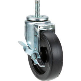 5" Swivel Threaded Stem Caster with Brake - 1/2"-13 x 1 1/2" Stem, 260 lb. Cap