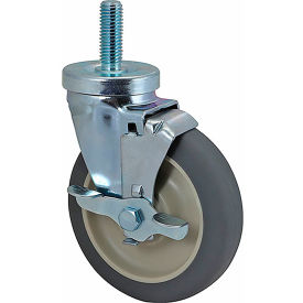 Allpoints Caster, Stem, 5", 5/8-11, with Brake for Standard Keil
