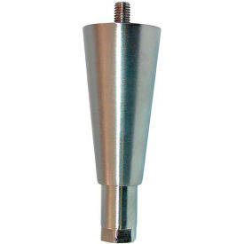 Nickel Die Cast Zamak 6" Adjustable Equipment Leg; Hex Foot; 5/8"-11 Stud Mount