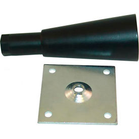 6" Black Adjustable Plate Mount Leg