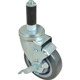 Allpoints 1201045 Caster, Stem, 4", With Brake, Gray