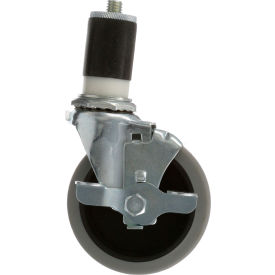 Swivel Stem Caster with Brake for 1-1/2 inch OD Tubing