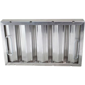 12"(H) x 16"(W) x 2"(T) Aluminum Hood Filter - Ridged Baffles.