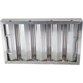 10"(H) x 20"(W) x 2"(T) Aluminum Hood Filter - Ridged Baffles