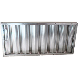 12"(H) x 20"(W) x 2"(T) Aluminum Hood Filter - Ridged Baffles