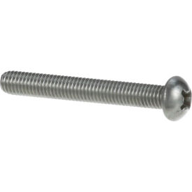 Stainless Steel Round Head 10-32 x 1 1/2" Phillips Machine Screw - 100/Pack