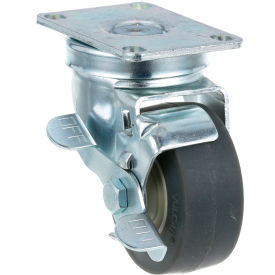 3" Swivel Plate Caster with Brake - 200 lb. Capacity