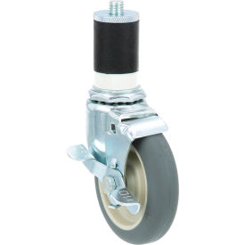 Swivel Stem Caster with Brake for 1-5/8" OD Tubing