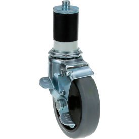 Swivel Stem Caster with Brake for 1-5/8" OD Tubing